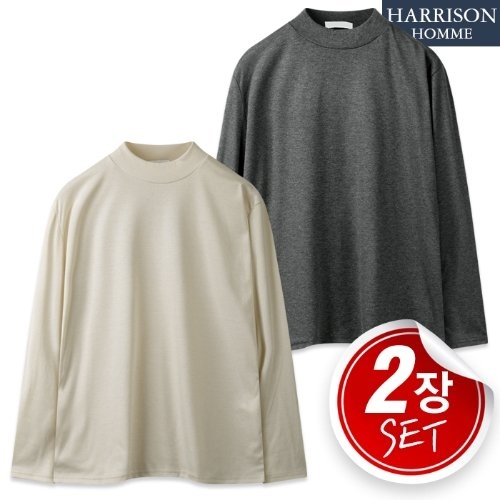 해리슨 2SET  하프넥 데일리 긴팔티