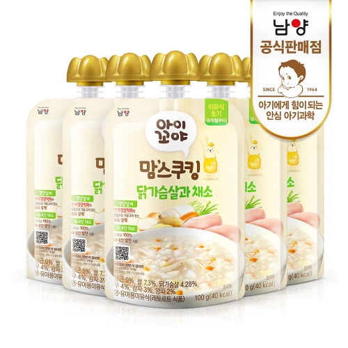 남양유업 맘스쿠킹 닭가슴살과 채소 100g