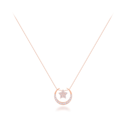 밀튼스텔리  MiltonStelle 라 리베르떼 문스타 실버 목걸이 MSJ-SN180226RGWQ