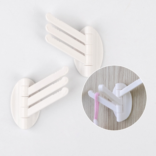 2P 부착식 회전형 3단행거 회전고리홀더 행거부착용