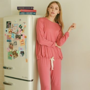 프렌치엘 마이크로모달 리본 롱팬츠  FWEP065L  Rose Pink