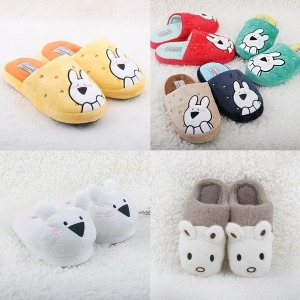 아동용 캐릭터 털실내화 오버액션 키즈 털슬리퍼