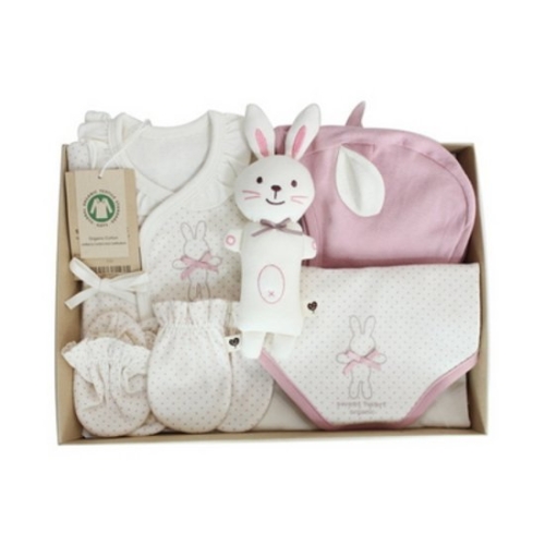 스윗하트 오가닉 핑크래빗 신생아 선물세트