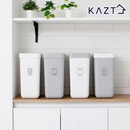 가쯔  원터치 프리미엄 사각 휴지통 10L