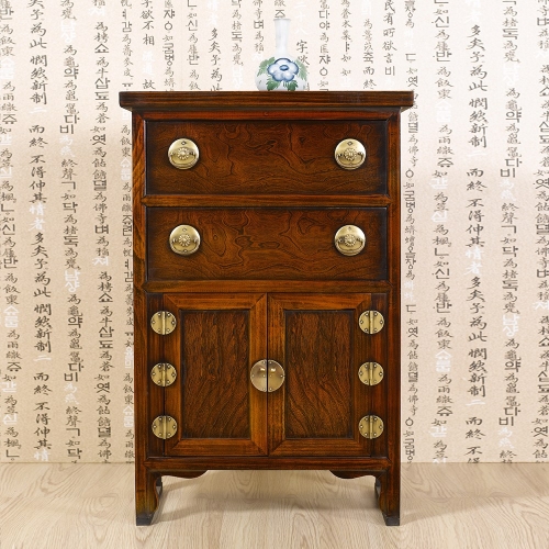 이조전통공예 2서랍 문짝 고가구 수납 문갑