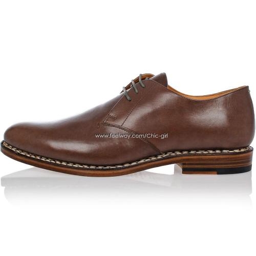 메종마르지엘라 마르지엘라 빈티지 브라운 레이스업 나무창 홍창 구두