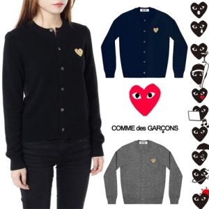 일본 , 즉시 꼼데가르송 WOMEN 가디건 골드와펜 일본산 울