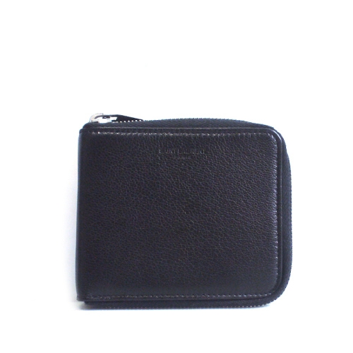 생로랑 남녀공용 어라운드 지퍼 반지갑_418984 1000 NERO