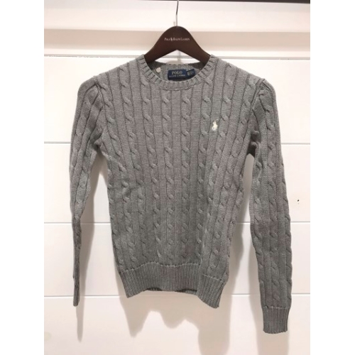 폴로랄프로렌 여성 포니로고 꽈배기 기본 코튼 니트스웨터