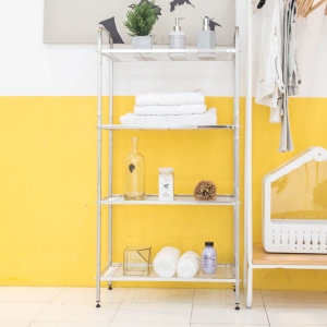 올스텐 조립식 욕실 4단 베란다 수납선반 진열대 미니