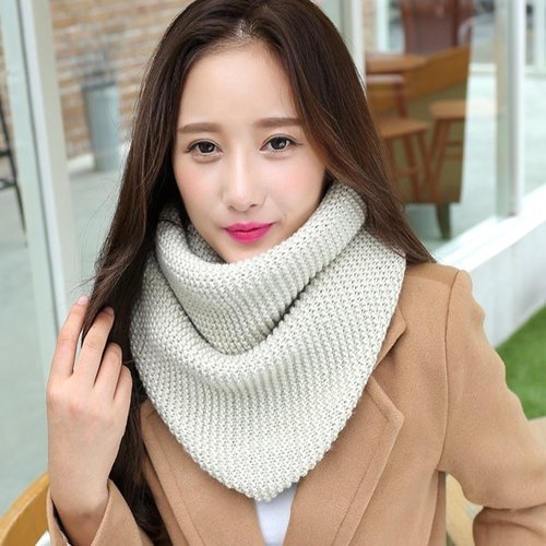 W7FA460  프롬즈 니트 넥워머 아이보리 남녀공용 목도리