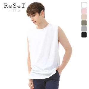 RESET  리셋  남여공용 무지 박스 민소매