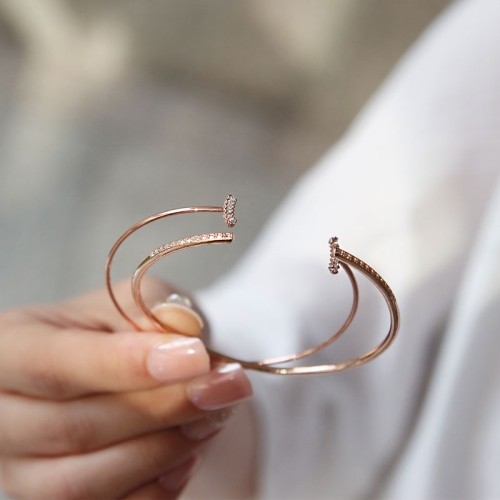 바이데이지 SB066 로즈골드 큐빅 뱅글_