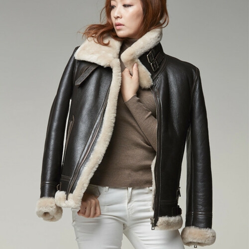 레더프로스트 UMB      SLF403BBR 플라이워크 천연양가죽 무스탕