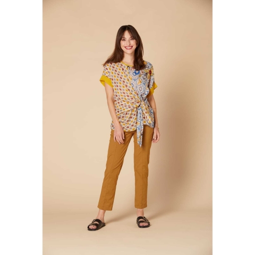 데리 패턴 블라우스 DWAS3BL006-1