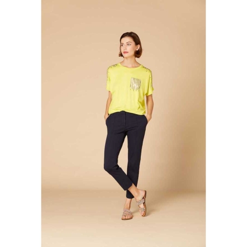 데리 패턴 티셔츠 DWAS3TS001-1