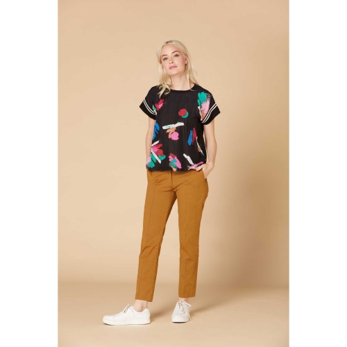 데리 패턴 티셔츠 DWAS3TS005-6