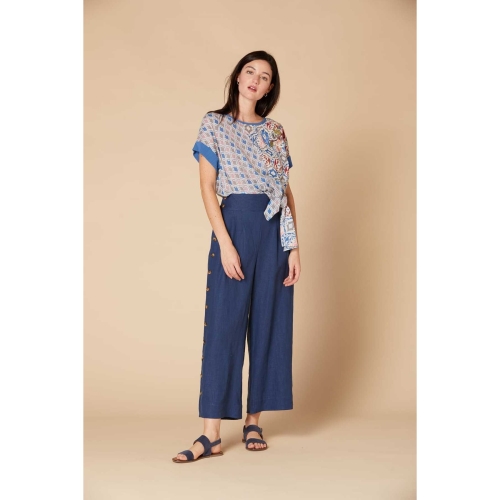 데리 패턴 블라우스 DWAS3BL006-3