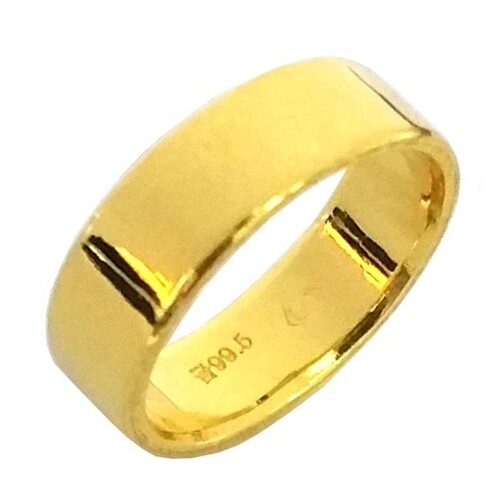 피주얼리  순금 민자 평반지 3.75g