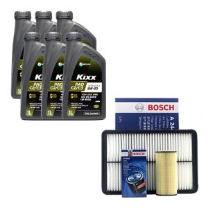 GS칼텍스 KIXX 올뉴투싼 1.7 디젤 킥스 PAO C2C3 5W30  6L  보쉬 오일필터+에어필터 엔진오일 패키지