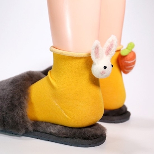 갓샵  토끼 당근 양말 4color 핵인싸템 예쁜동물삭스 캐릭터학생양말