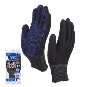 알라딘  도트장갑 반코팅 코팅장갑 검정 L