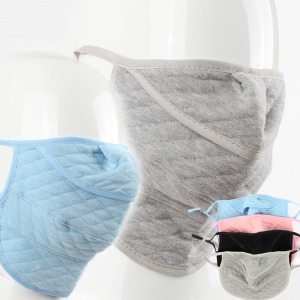 웰하임 3단 누빔 면마스크 방한마스크 자외선차단마스크