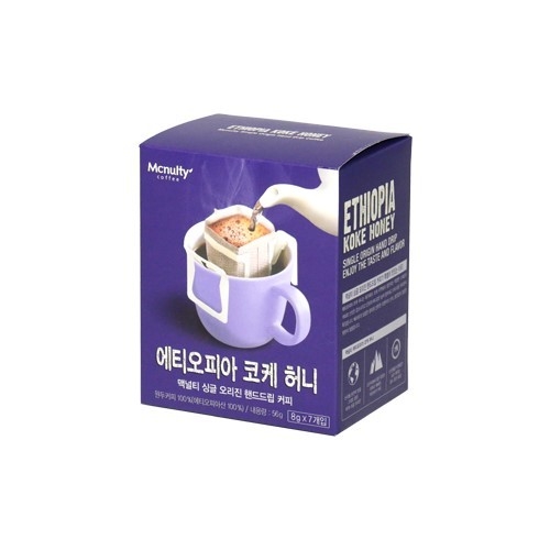 맥널티  에티오피아 코케 허니 핸드드립 커피 8g 7개입