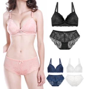 레이스 삼각풀컵 노와이어브라팬티-세트