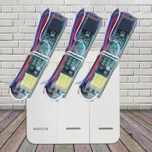 퍼스트LED  전등 리모컨 무선 스위치 3구-1개 + 수신기-3개