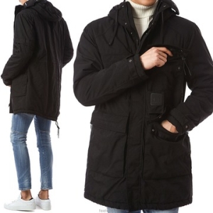 CP컴퍼니 《강남 위버럭스》  씨피컴퍼니 스퀘어로고패치 후드롱패딩점퍼