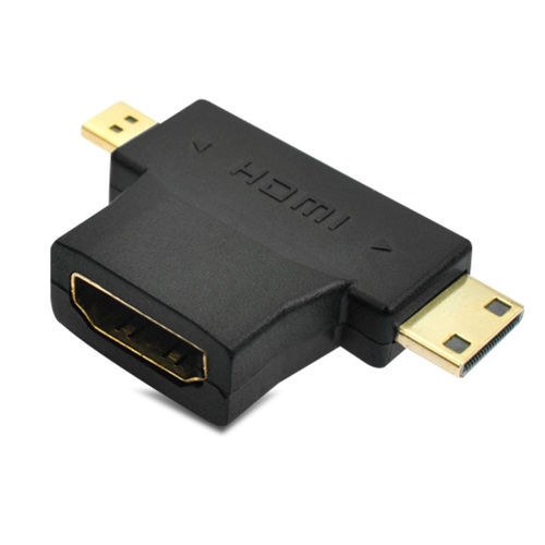 티테크놀로지 HDMI to 미니 HDMI or 마이크로 HDMI 멀티 변환젠더(T-HDGAF-CMDM)