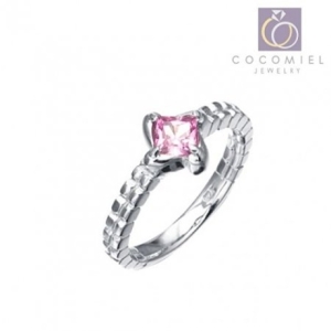 코코미엘 핑크 큐빅 플라워 R-37 커플링 우정 실버반지 은반지 4644112