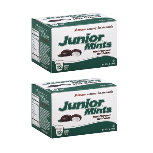 Junior Mints Chocolate Mint Hot Cocoa Kcup Keurig 주니어민트 큐리그민트초코핫코코아 ..