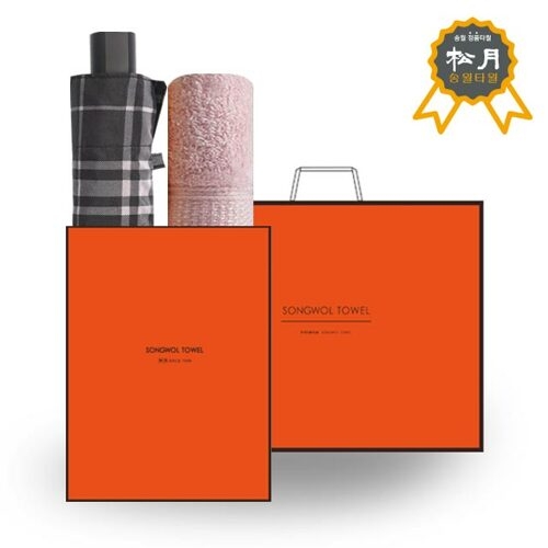 송월타월 송월 O.G 우산+타올 세트34  CM3단엠보+SW앙팡