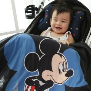 Disney 디즈니  목베개&블랭킷  미키 블랙