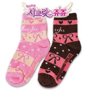 로보카폴리 시크릿쥬쥬 여아동 수면 양말세트 2p