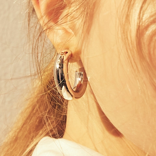 HEI  수지, 최강희, 이하늬, 차예련, 크리스탈 착용 chubby volume hoop earring