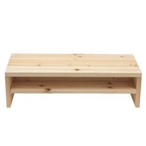 우드밀리 삼나무 원목 와이드 2단 모니터 받침대 800