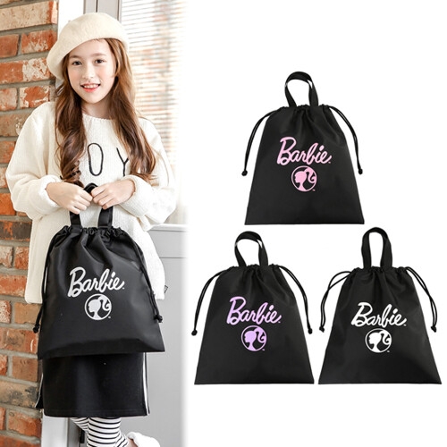 바비 바비  여아주니어 블랙 조리개신발가방 3종택1 BBAK1204J