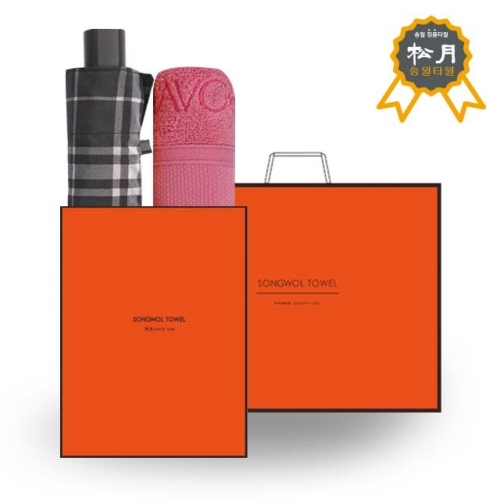 송월타월 송월 우산 타올 O.G 선물세트76  CM3단폰지+CM클래스