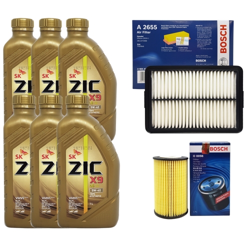SK엔무브 ZIC X9 LS 5W40 + 보쉬필터 아반떼AD 디젤 - 에누리 가격비교