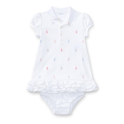 랄프 로렌 베이비 여아 러플 폴로 드레스 & 블루머 CWPODRSF3D20063100