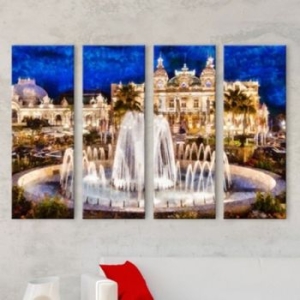 꾸밈 cw596-모나코몬테카를로카지노야경_그림_대형노프레임세트