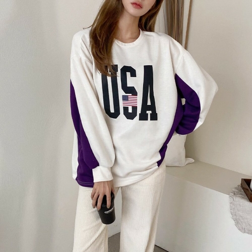 아이우먼 빅사이즈 011 USA사이드기모맨투맨 DILC087 _