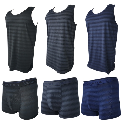 더블린 그라데이션 남성 런닝3매+드로즈 3매