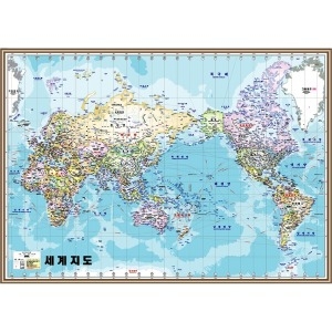 와이드맵  세계지도 110x75cm 세계전도 보기