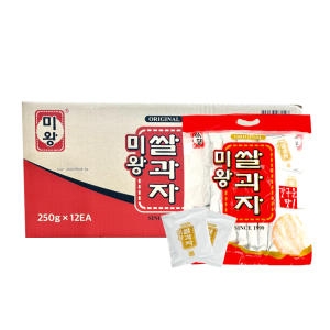 우리씨앤디 미왕 쌀과자 갓구운 맛 250g 12개