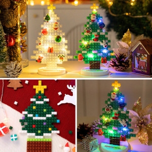 민화 크리스마스 LED 미니트리 디폼블럭 미니블록 DIY