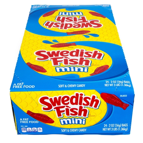 SWEDISH FISH Mini 스웨디시 피쉬 미니 캔디 56g 24개